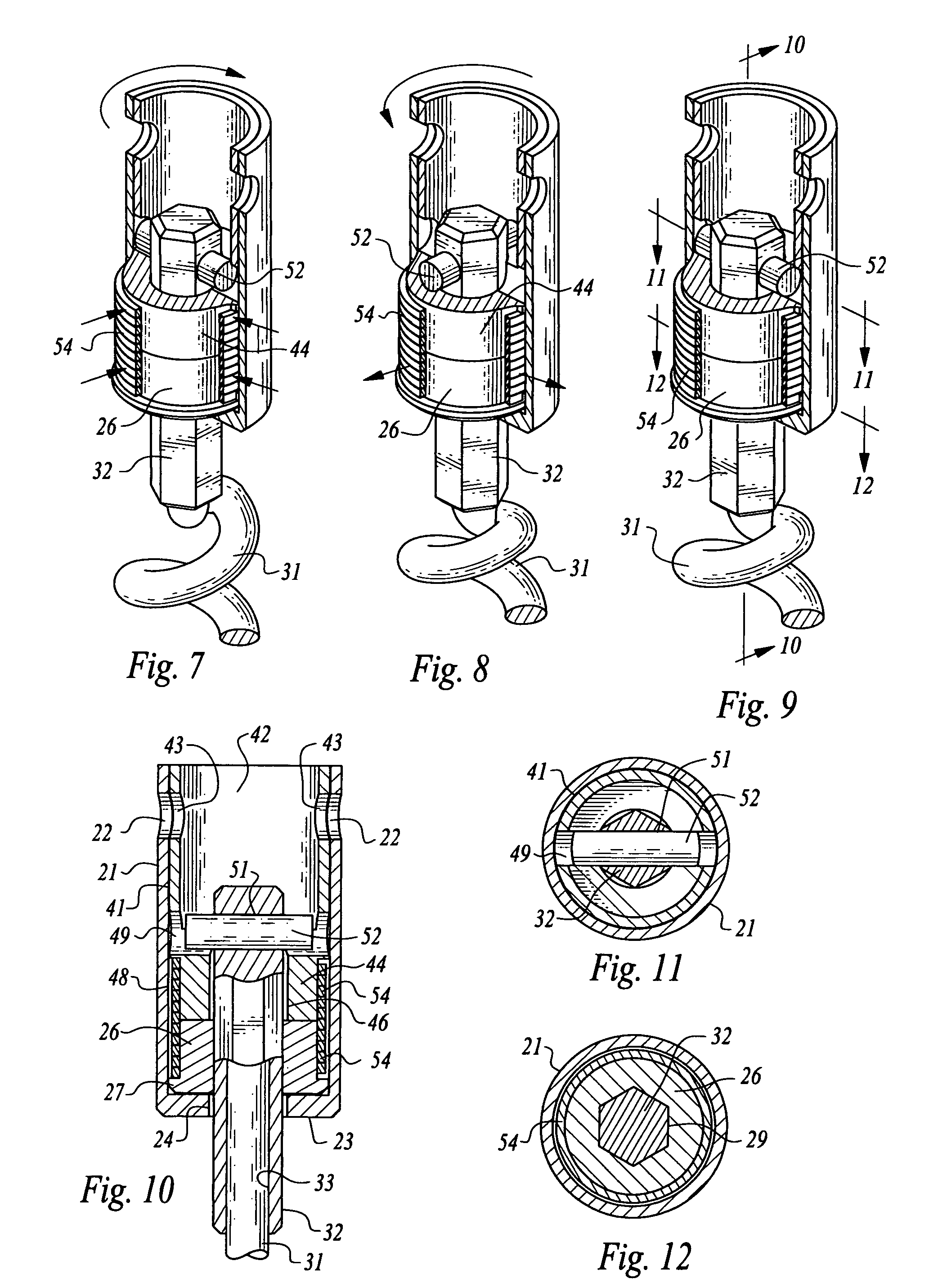 Corkscrew with unidirectional clutch drive