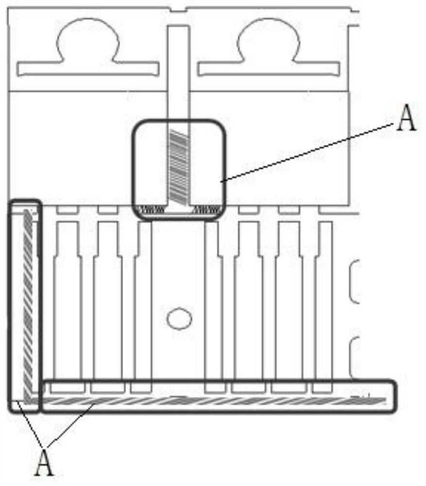 Plastic package residual glue removing device suitable for frame type semiconductor