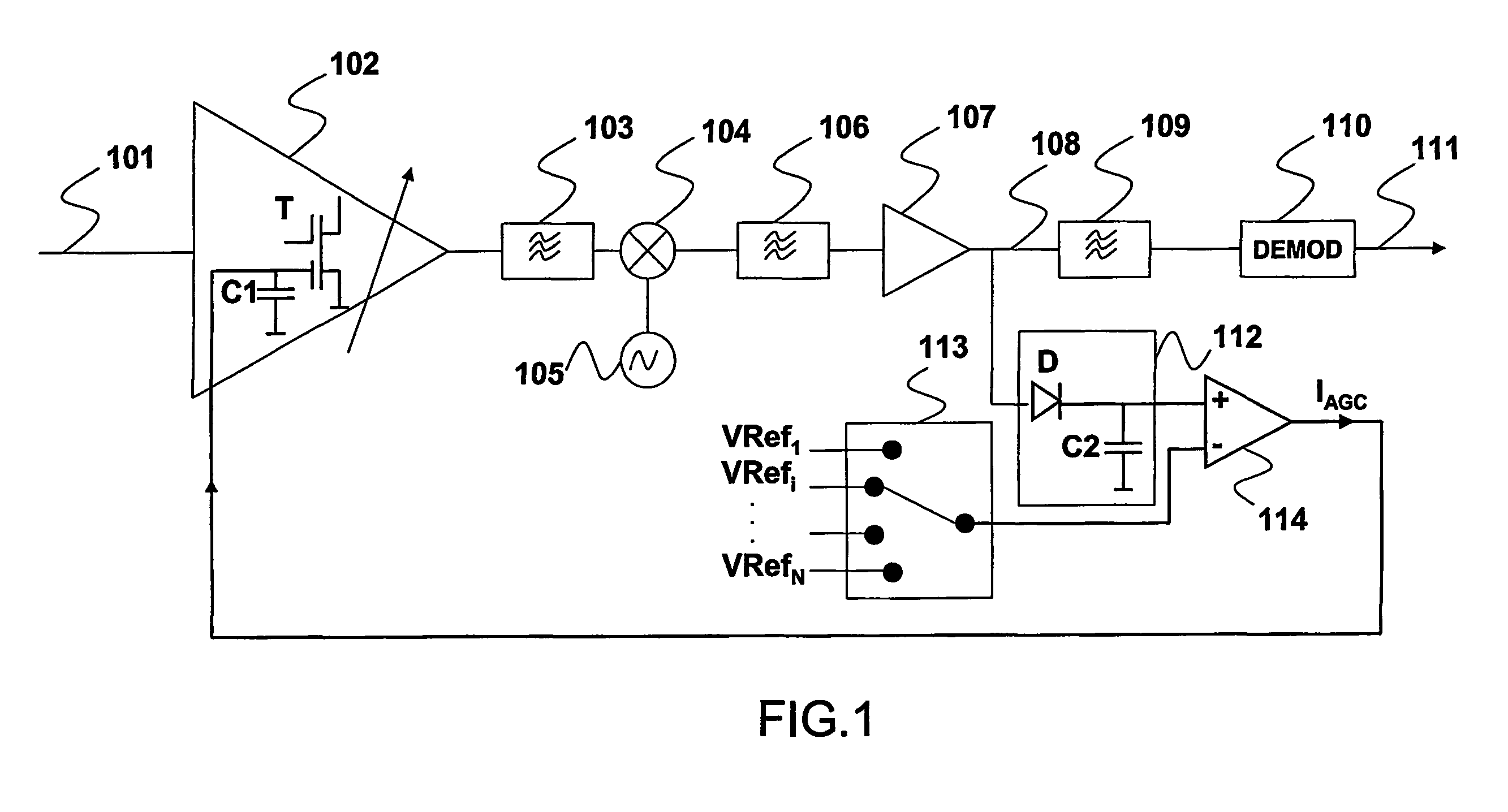 System for regulating the level of an amplified signal in an amplification chain
