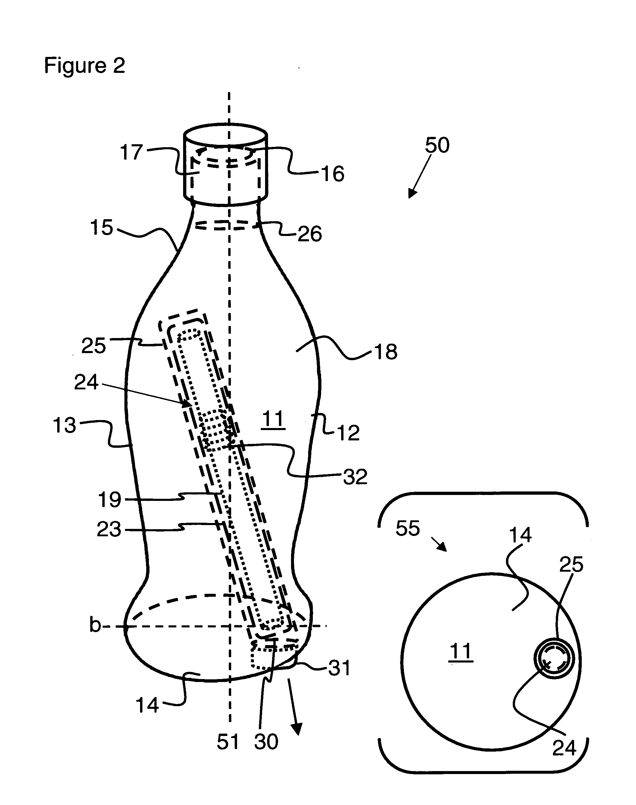 Liquid containing vessel having aseptic straw housing and method for manufacturing the same