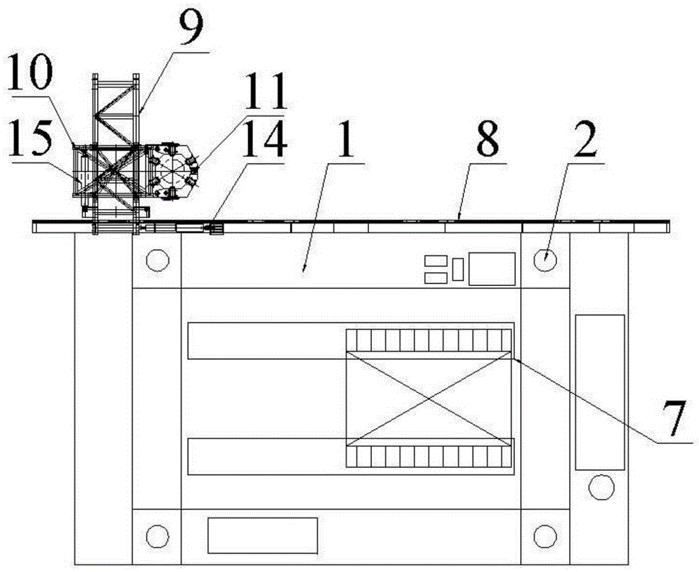 Construction method for carrying out pile sinking based on floating walking platform