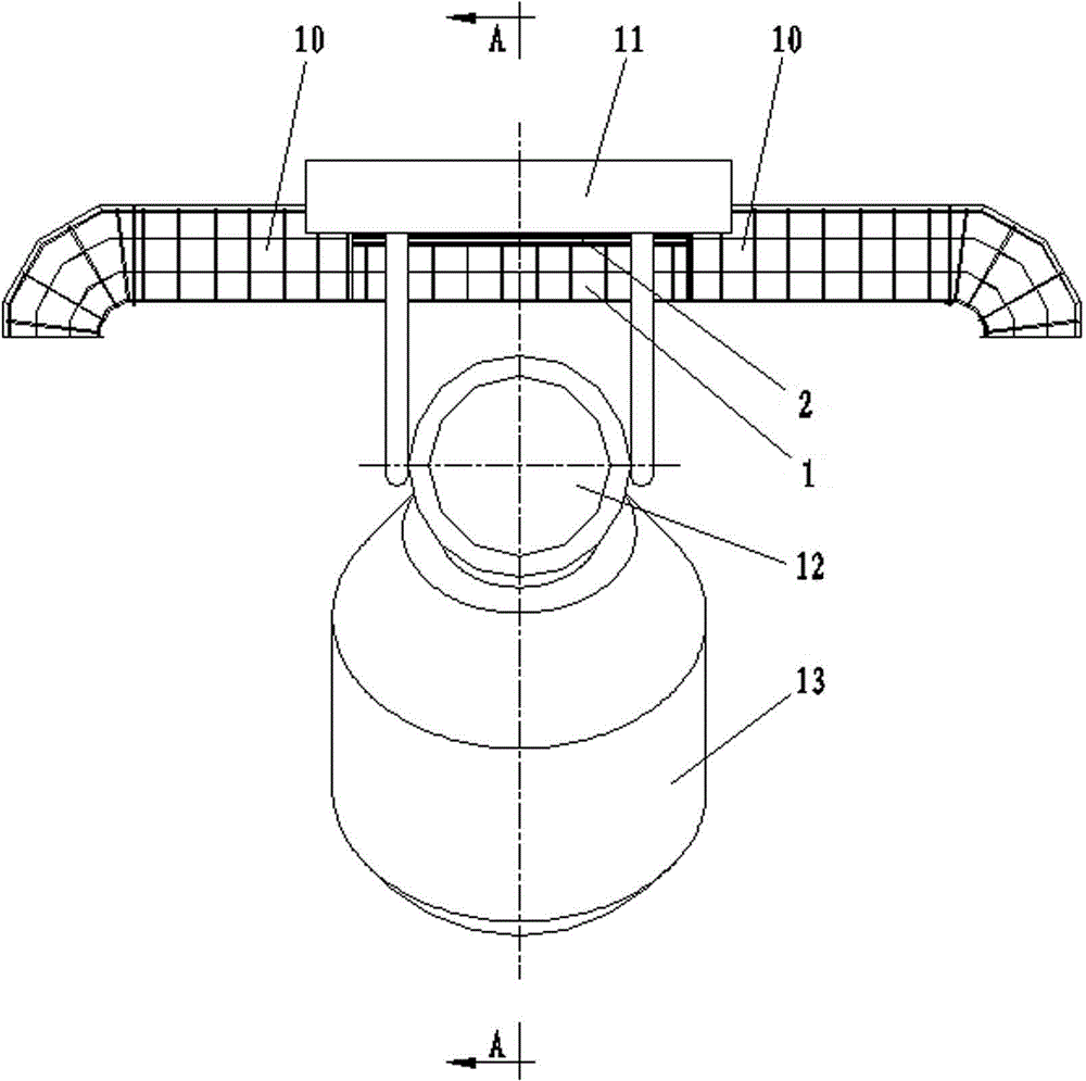 Novel double-air port movable secondary flue gas gathering apparatus for converter