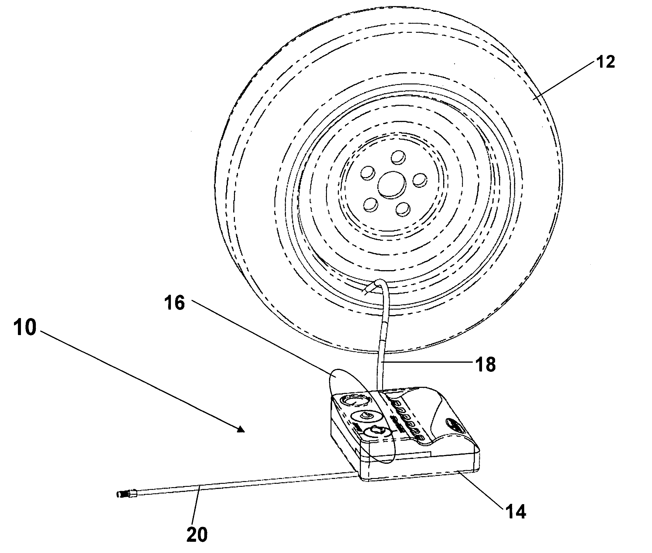 Integrated compressor-tire sealant injection device with large mouth sealant container