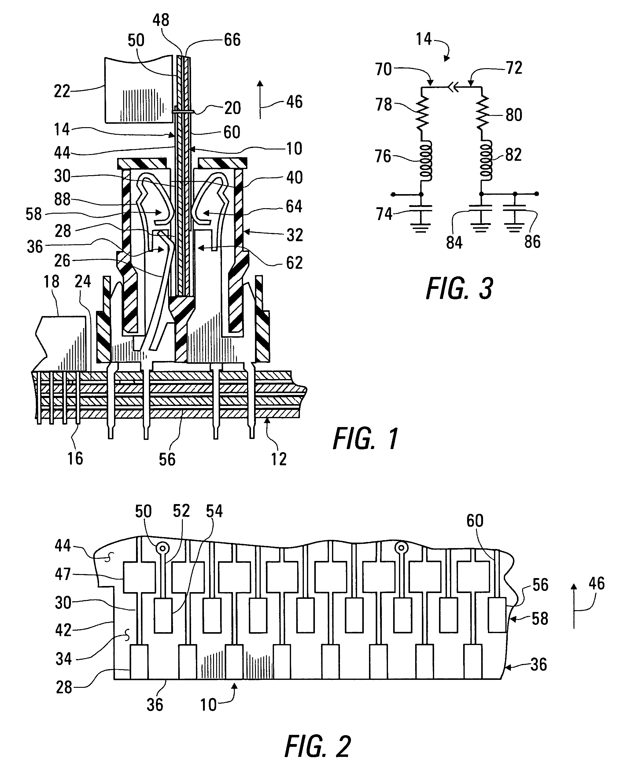 Signal channel configuration providing increased capacitance at a card edge connection
