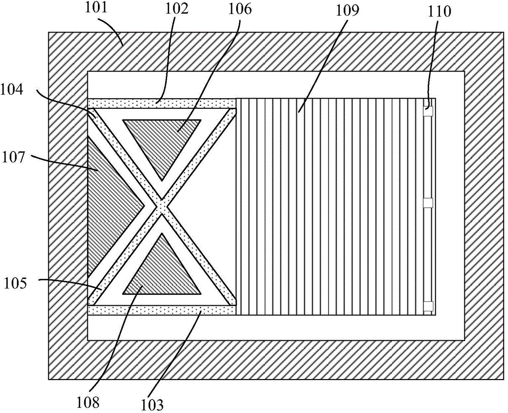A mems fork beam capacitive accelerometer and its manufacturing method