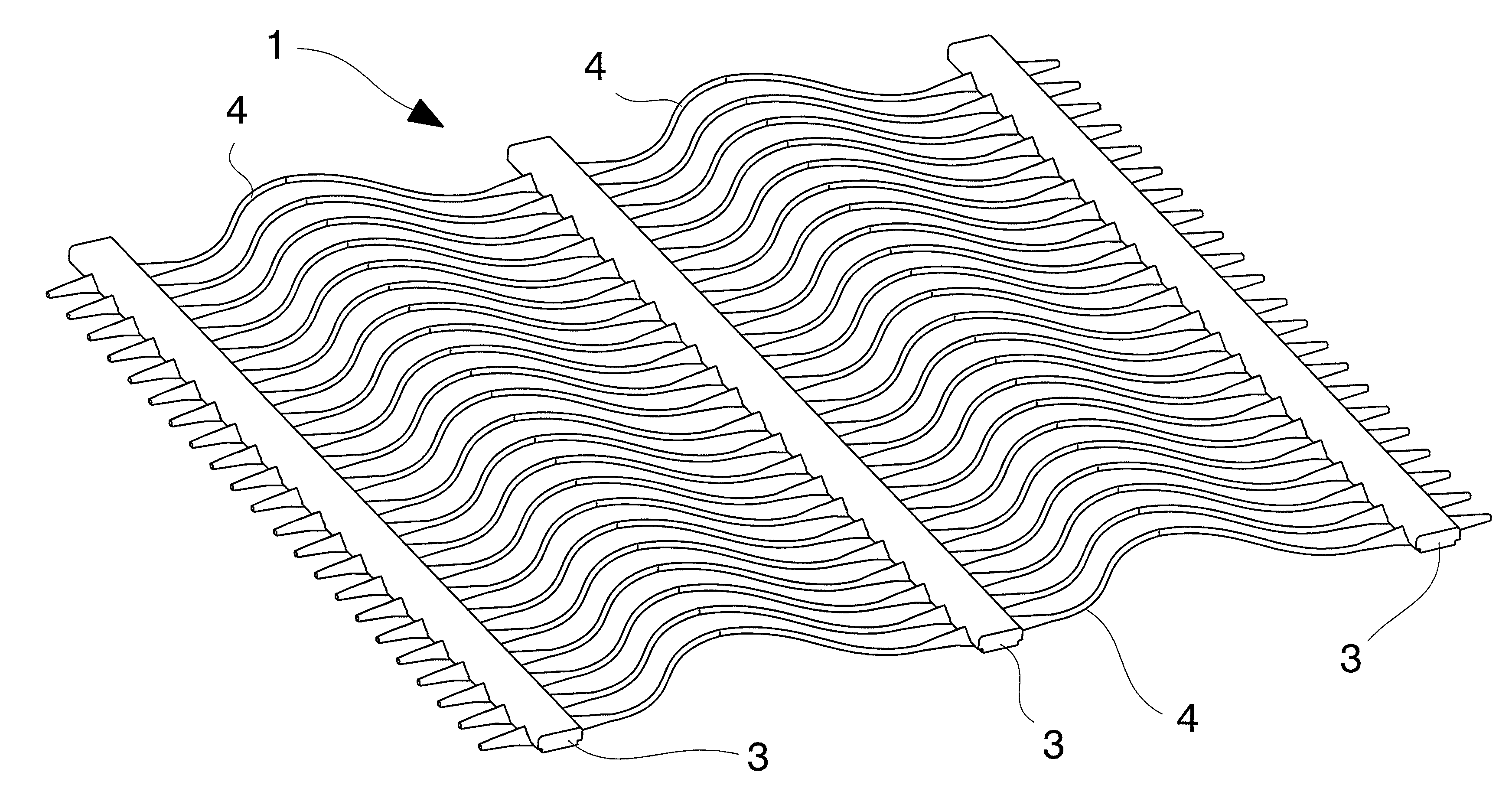 Reinforcing net structure for geotechnical applications, use of the reinforcing net structure, and a method for production of the reinforcing net structure