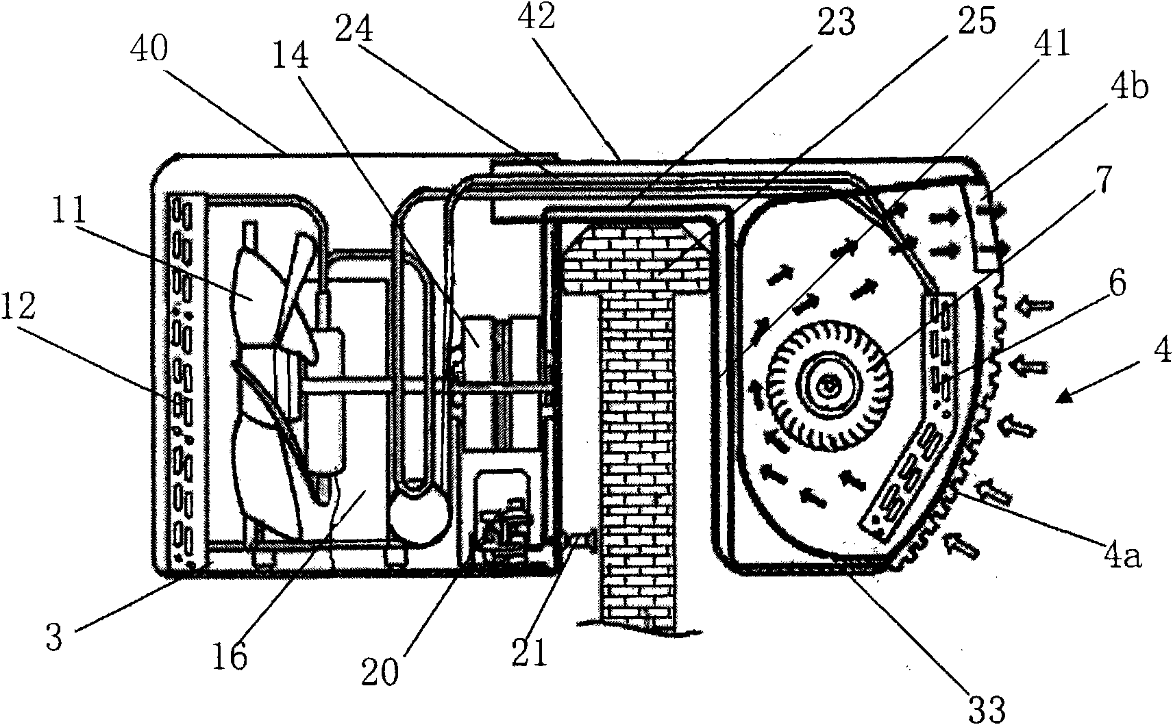 Integral saddle-type air conditioner