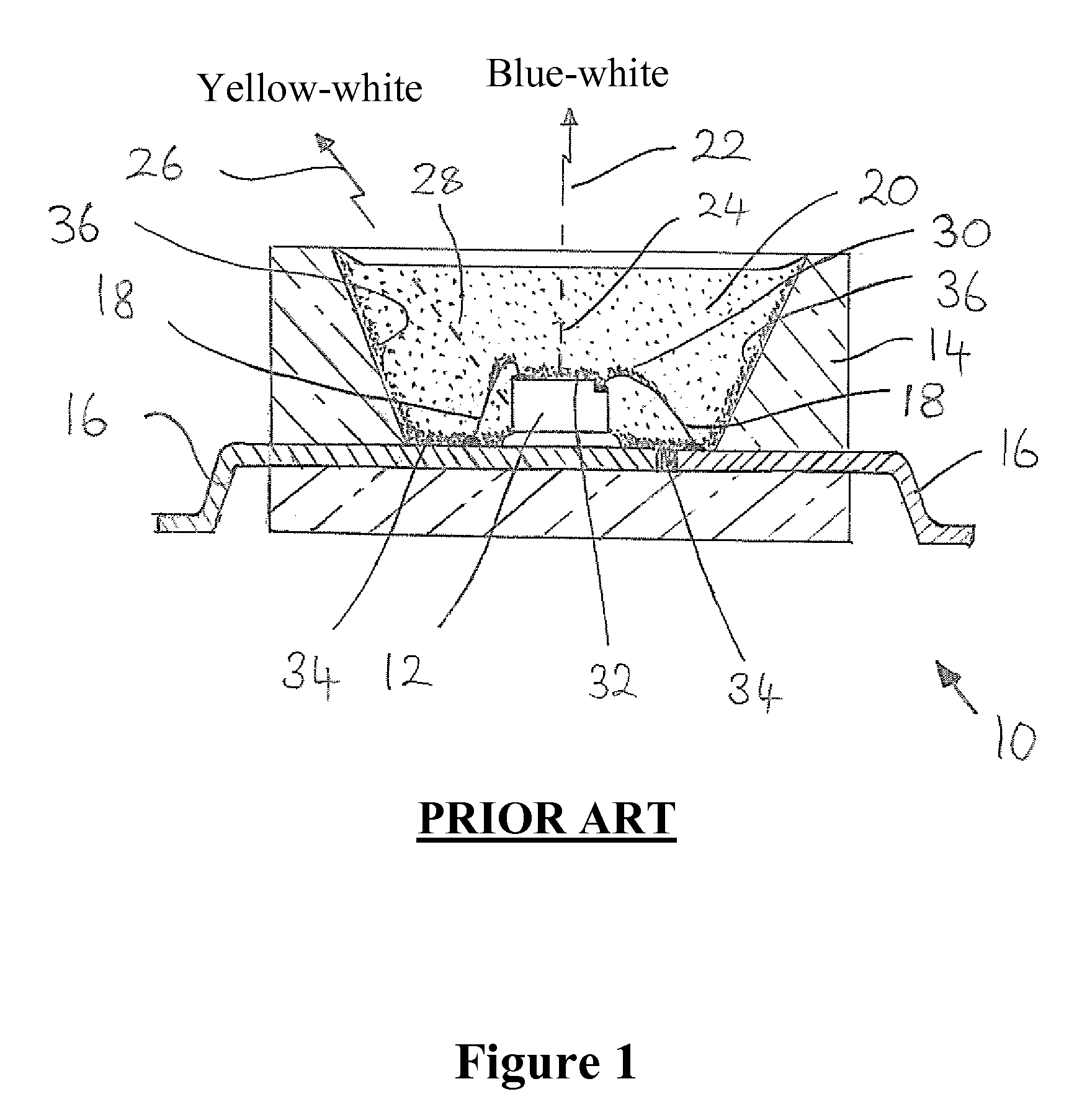 Light emitting device with phosphor wavelength conversion and methods of producing the same