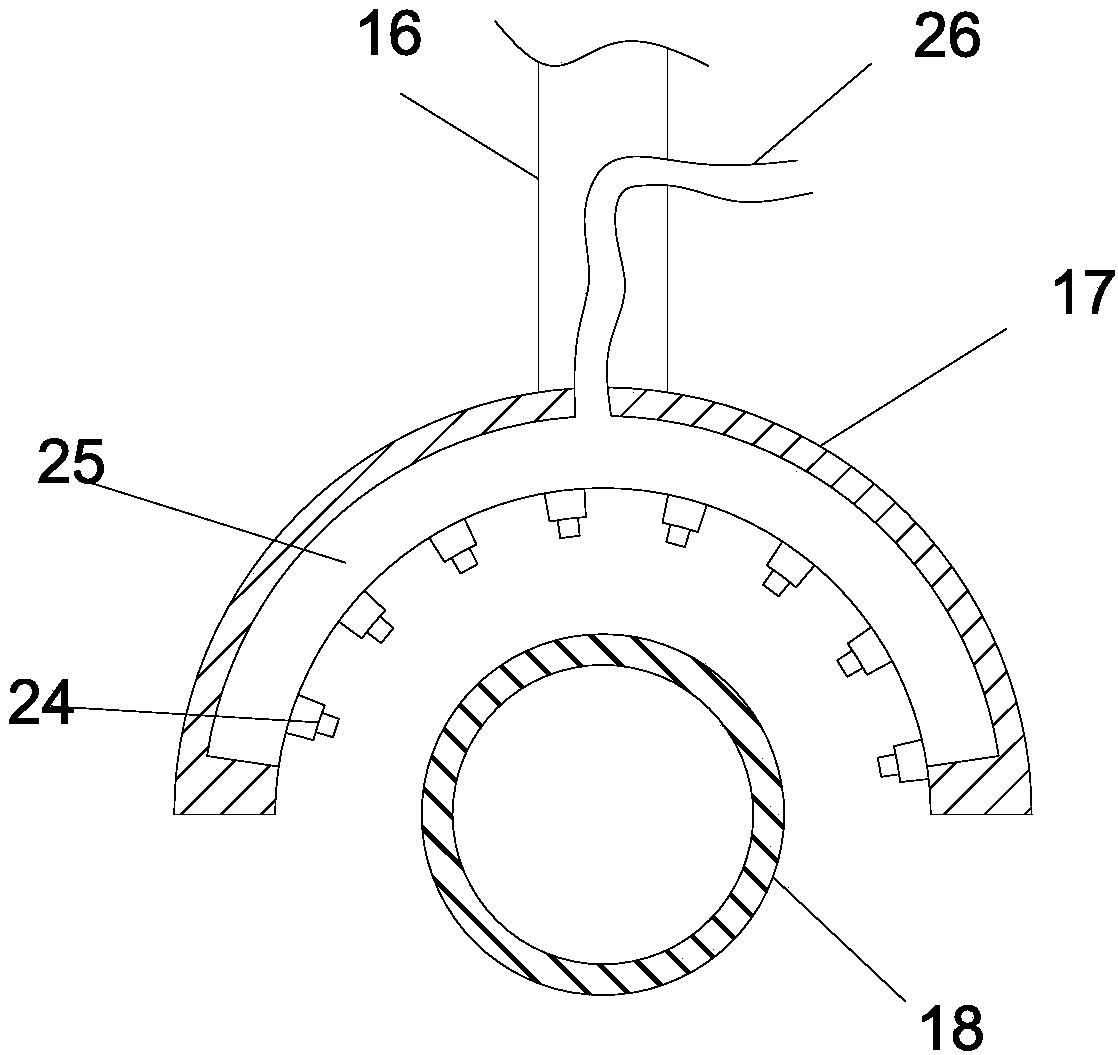 Paint spraying device for surface of large-diameter chemical pipeline