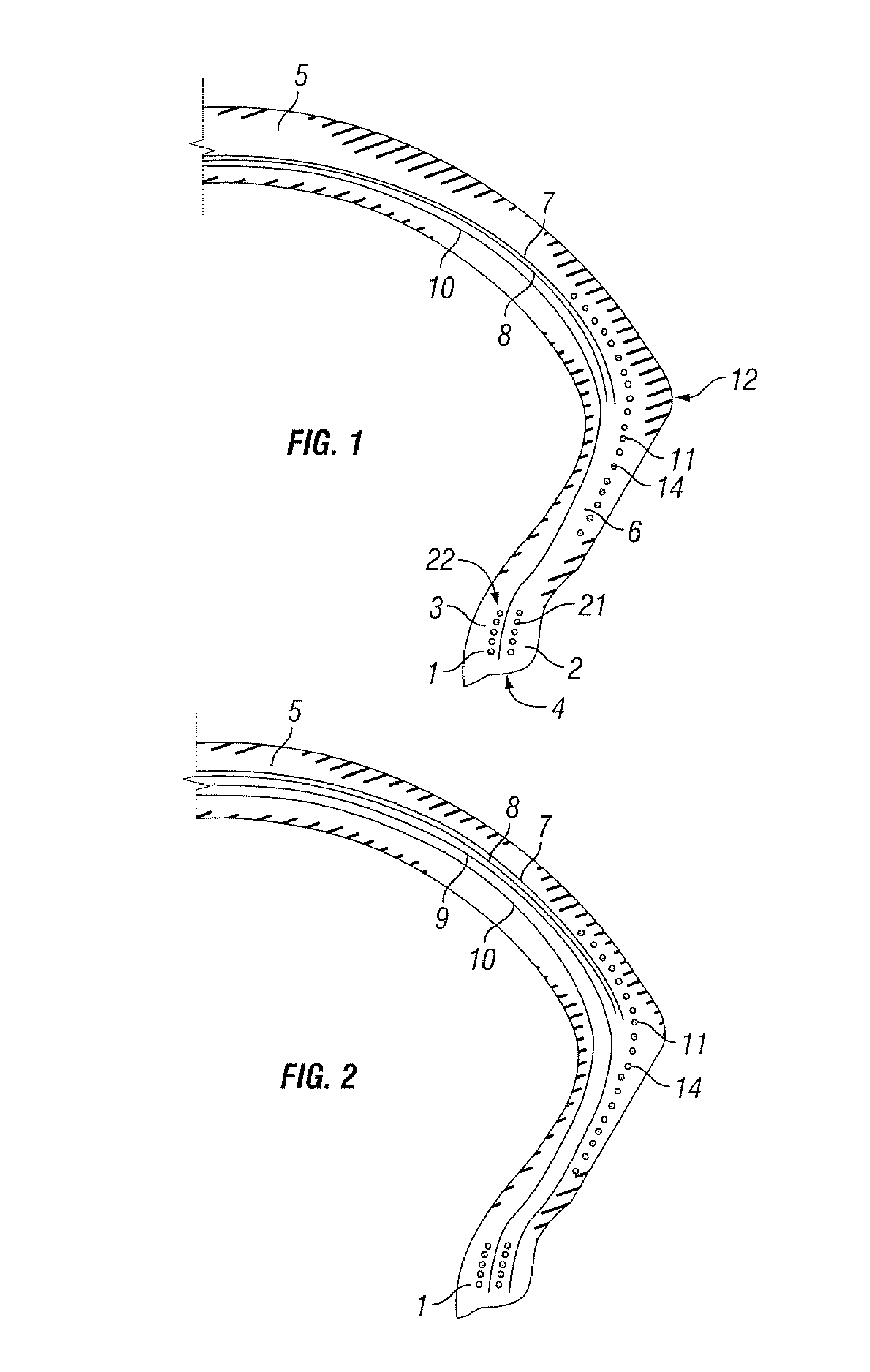 Tire for two-wheeled vehicle comprising an anti-vibration means