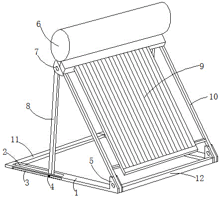 Angle-adjustable solar water heater