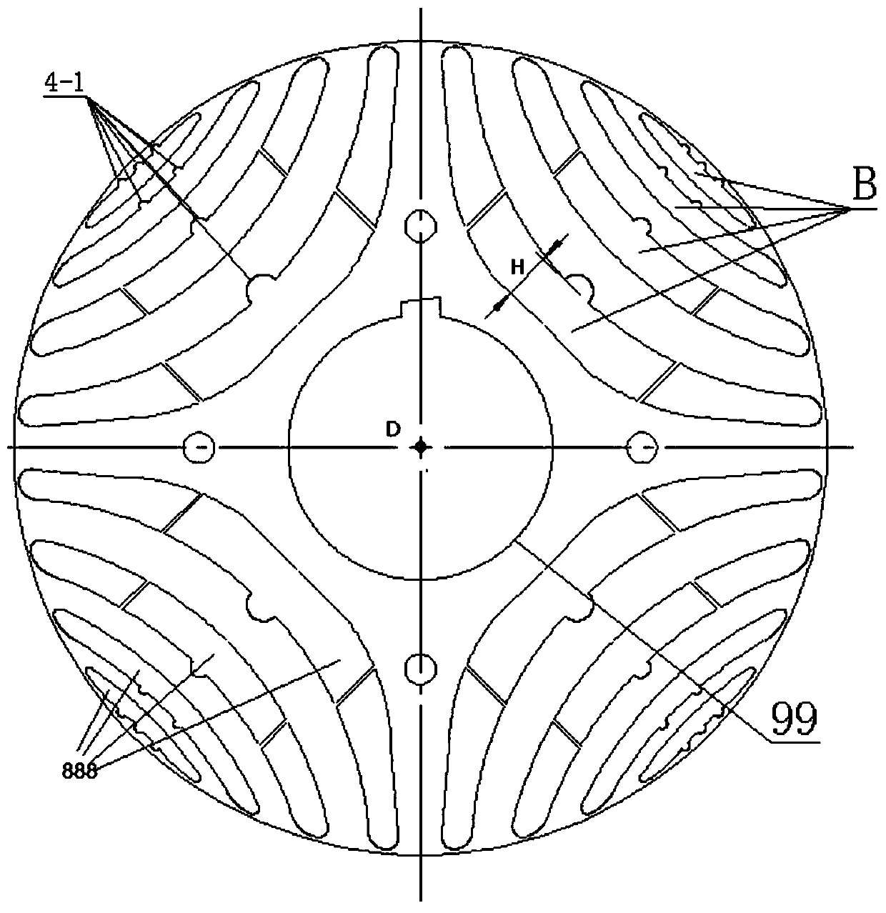 Novel synchronous reluctance rotor structure