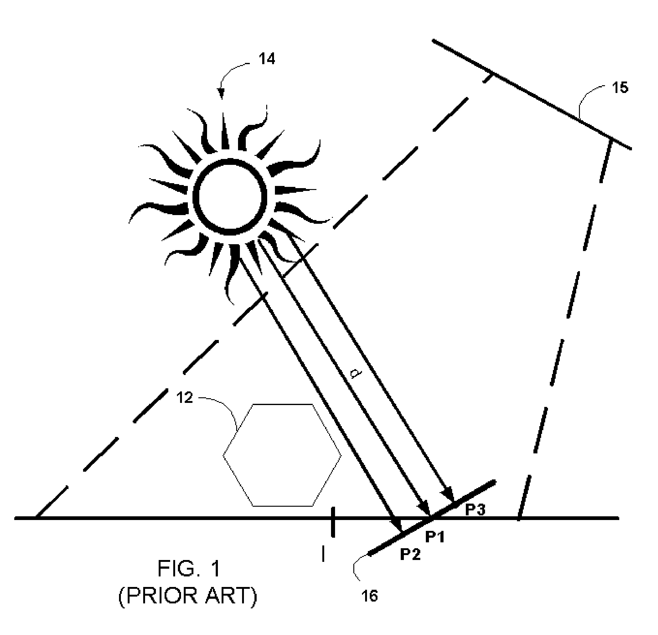 System and method for determining illumination of a pixel by shadow planes