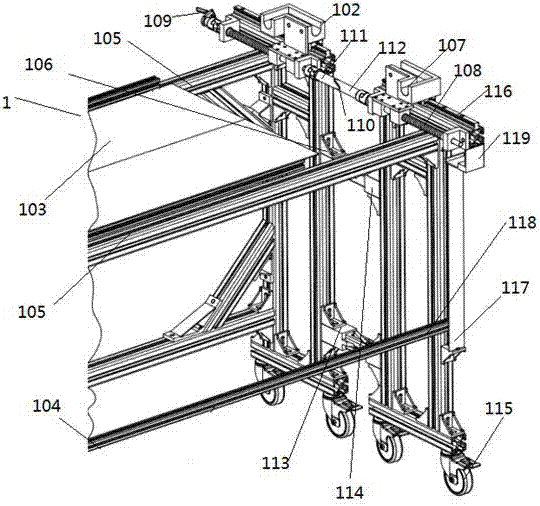 Stretcher cart for transfer of postoperative patient