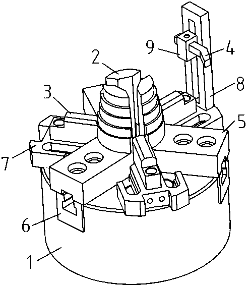 Positioning and clamping device for automobile hub outer flange processing