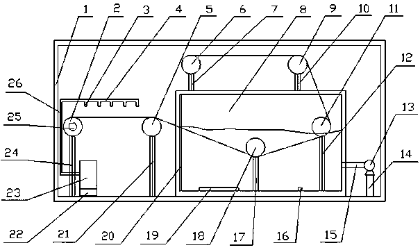 Cotton thread dip dyeing device for cotton thread processing