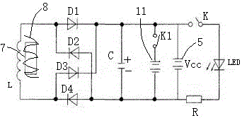 Solar pedal type LED lighting device