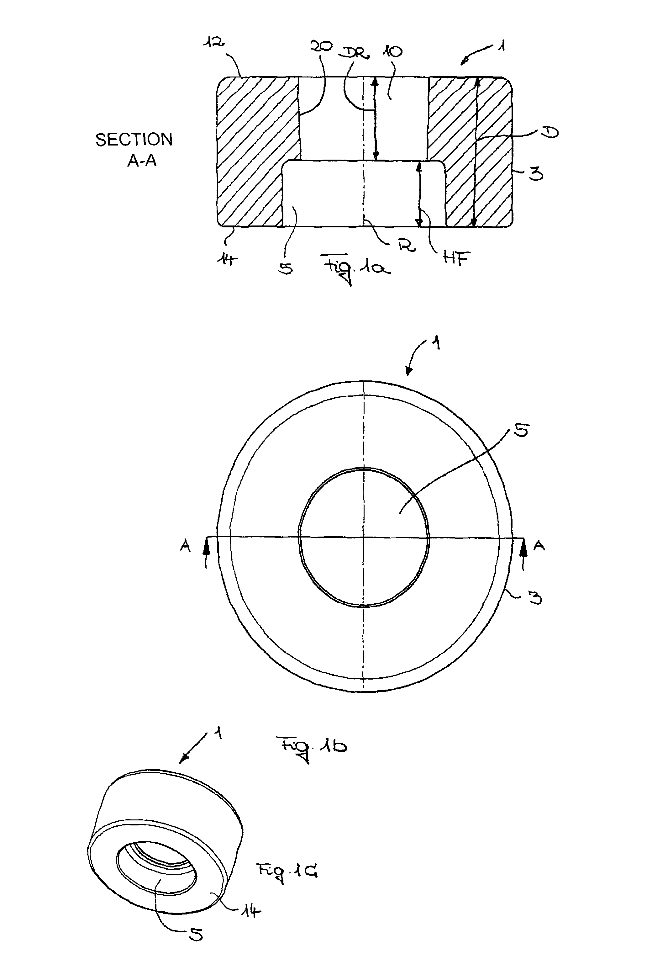 Ring-shaped or plate-like element and method for producing same