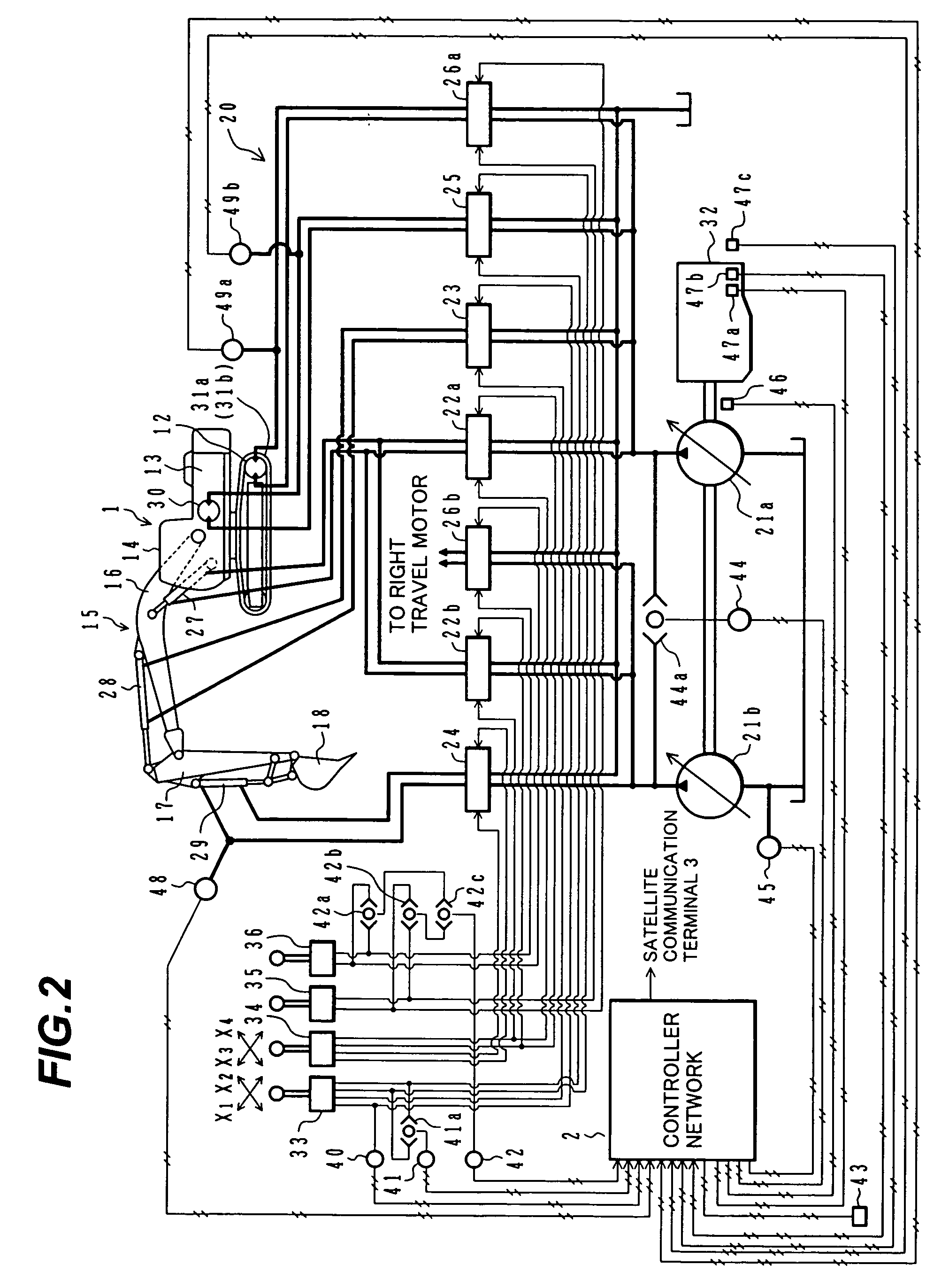 Operation information control device and system for a construction machine