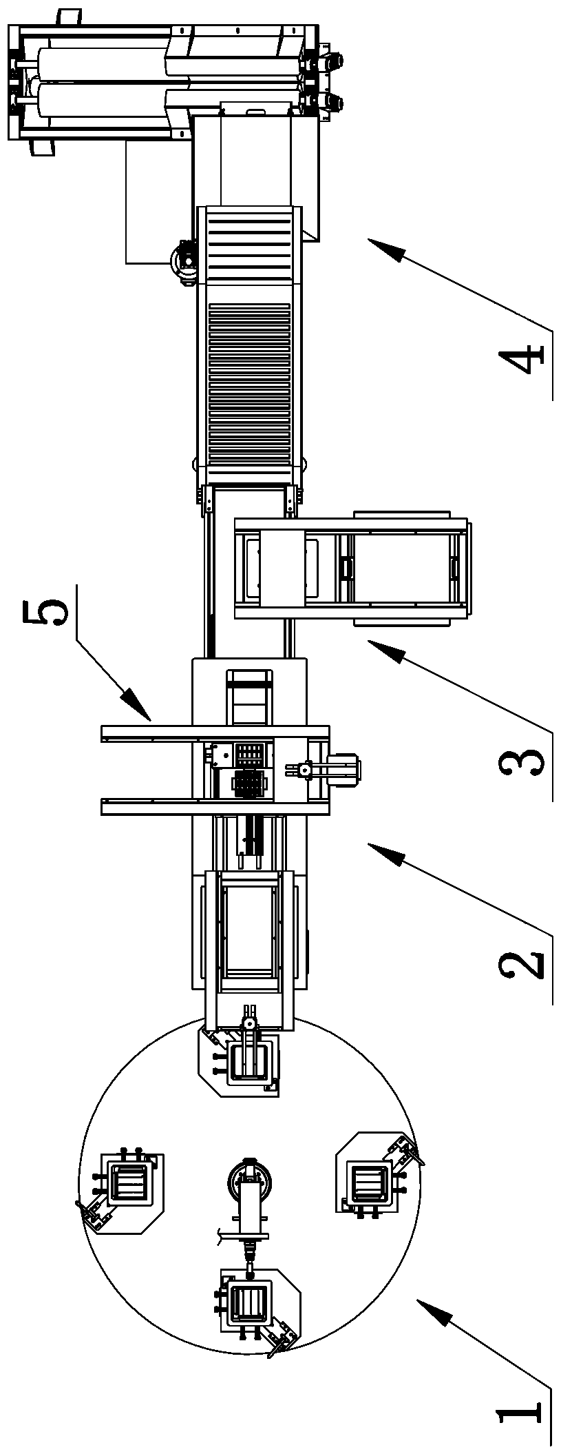 Automatic splitting production line for diamond die and cold-pressed blank