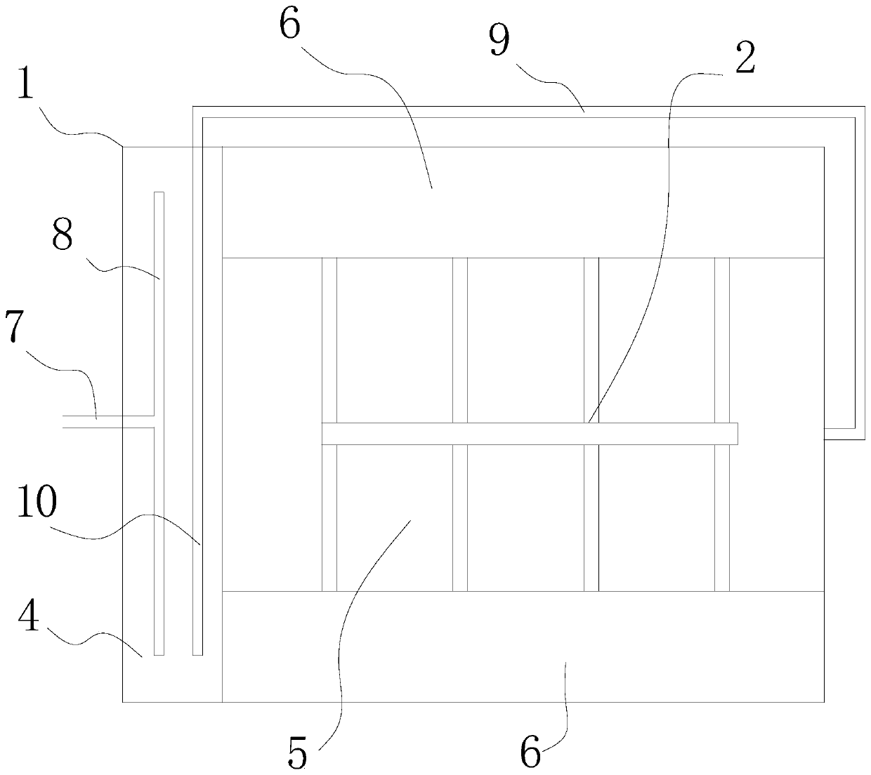 Anaerobic-aerobic sewage treatment method based on three-phase separation