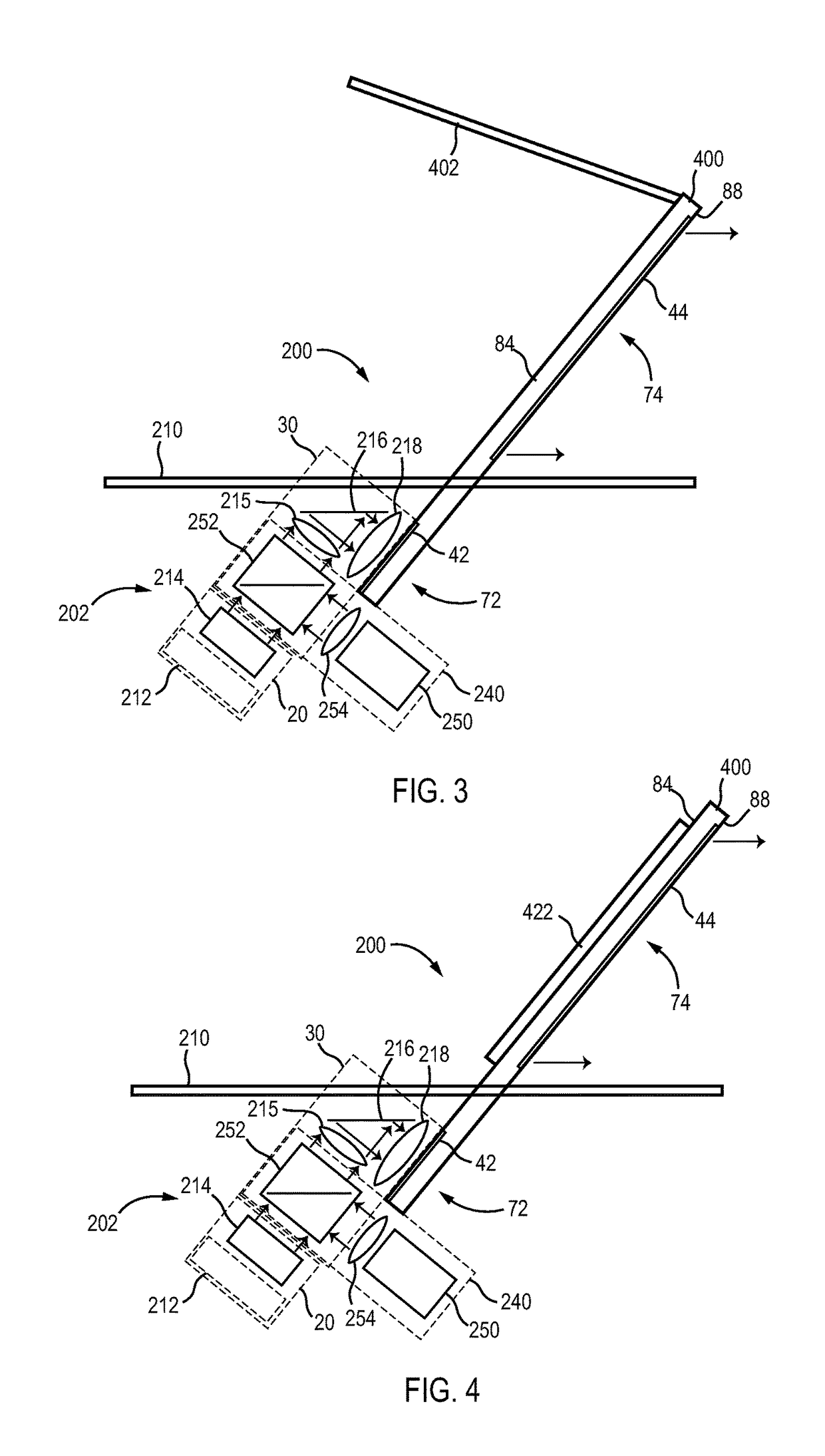 Waveguide combiner system and method with less susceptibility to glare