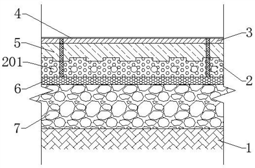 Water-permeable ceramic particle light-emitting pavement structure