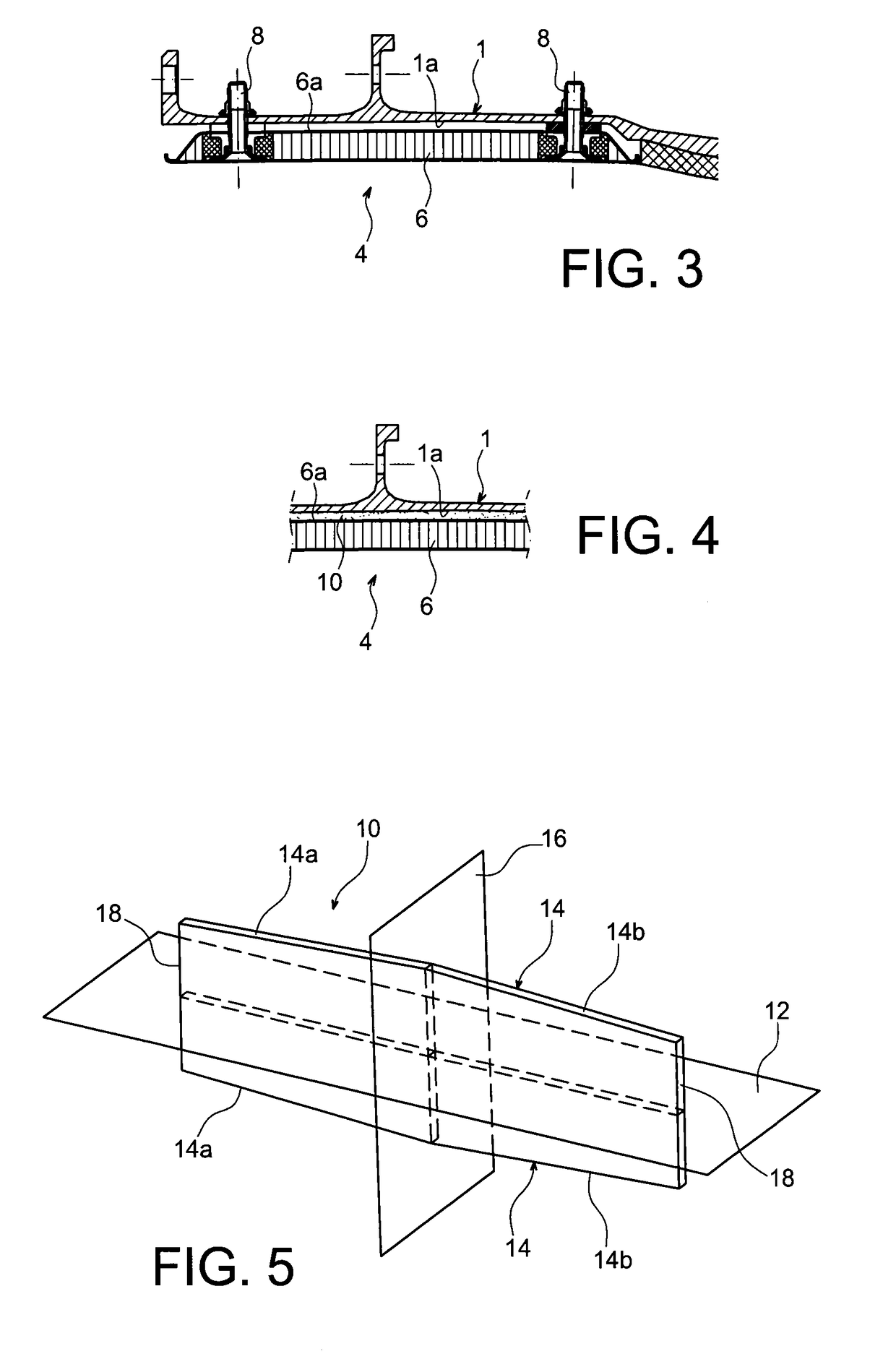 Fluid discharge vibration damping strips for acoustic protection of aircraft turbomachine fan casing