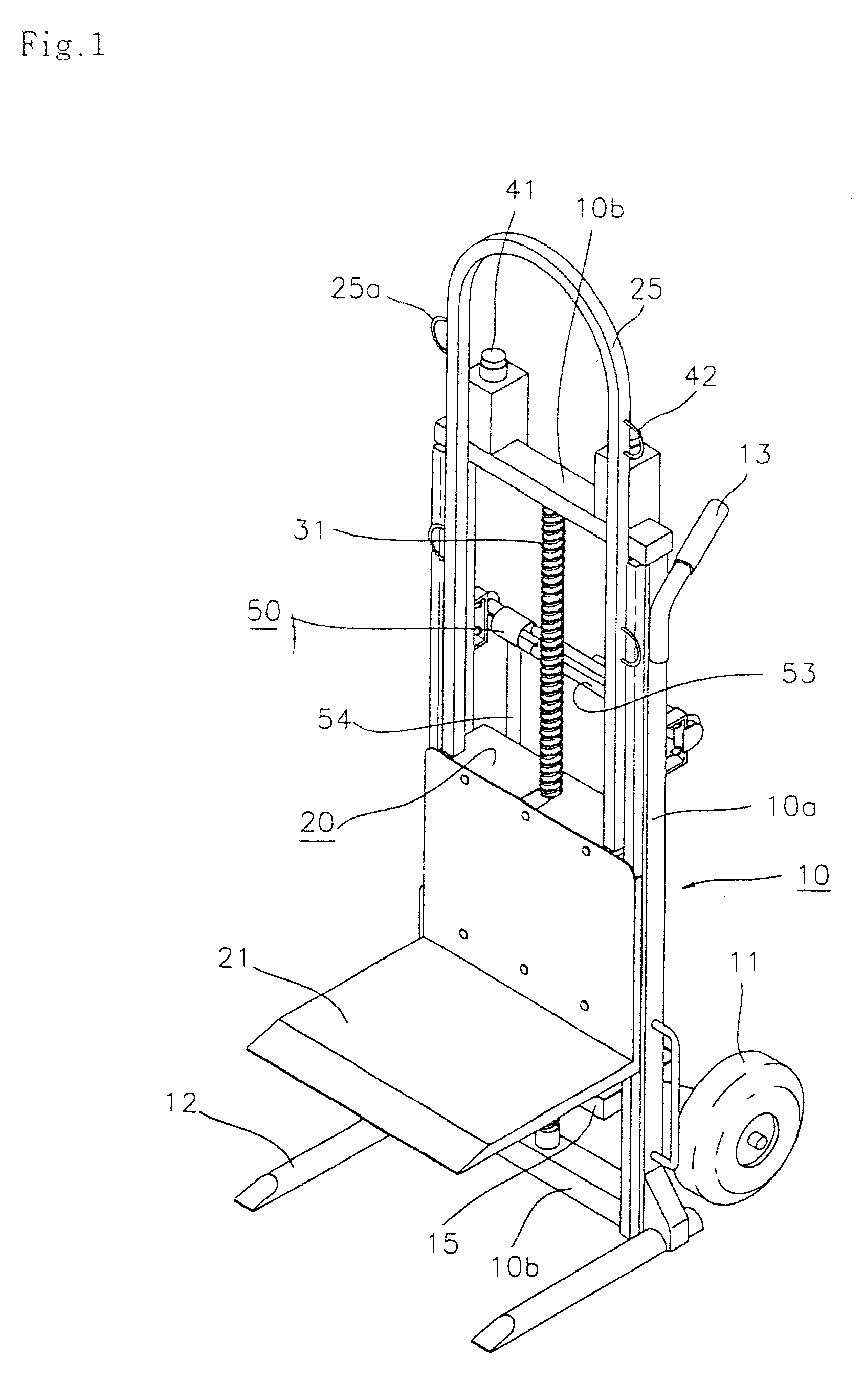 Hand truck with electrically operated lifting platform