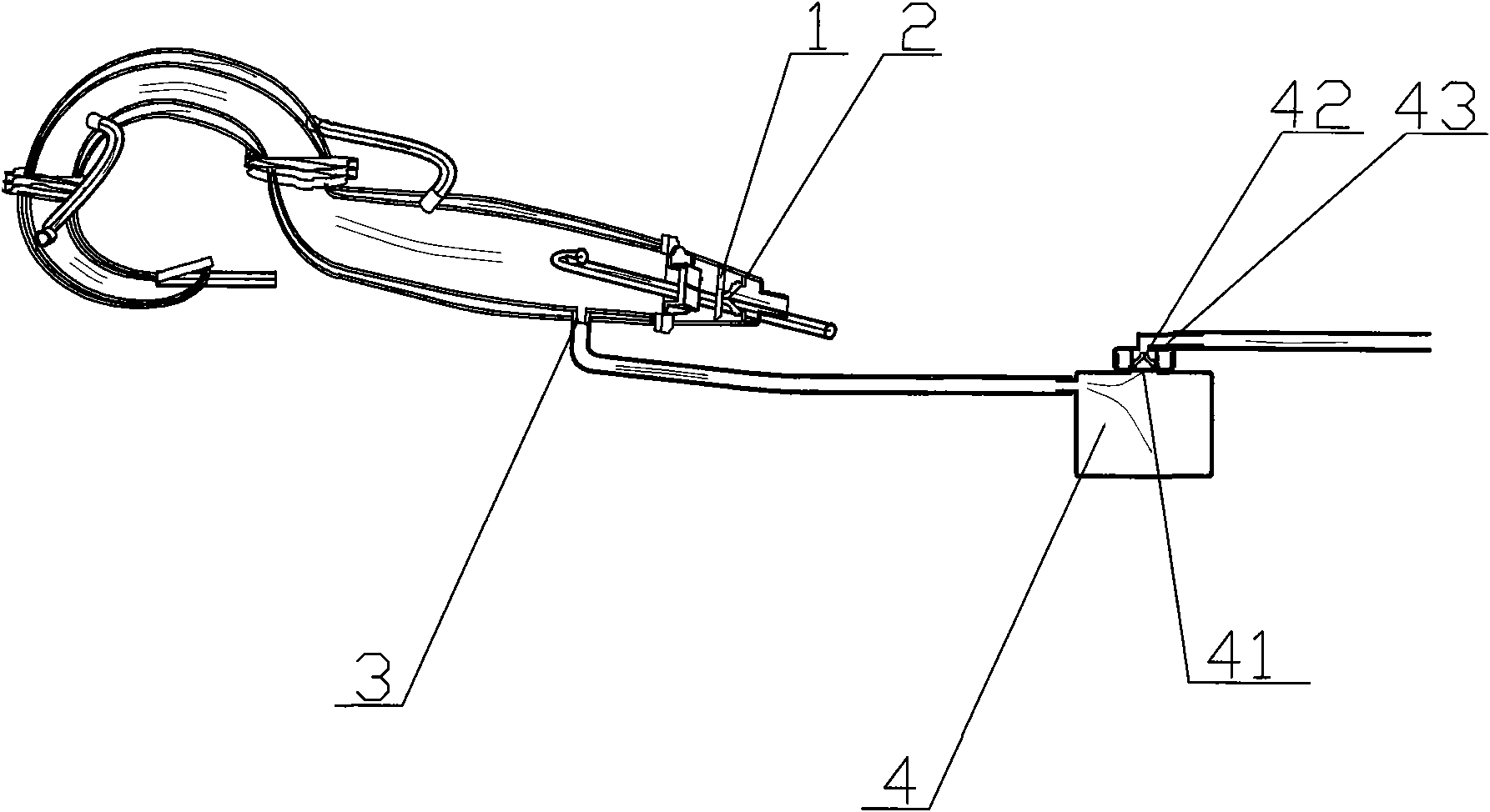 Engine exhaust pipeline of surfboard