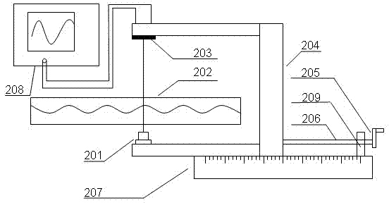 Device and method for measuring height of micro-amplitude liquid surface wave in real time
