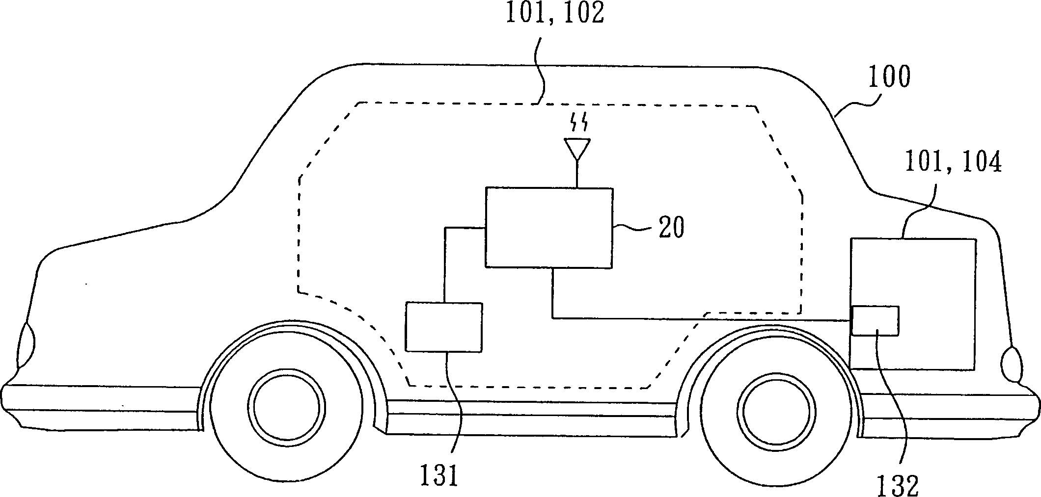 Pneumatic inducing safety device of vehicle