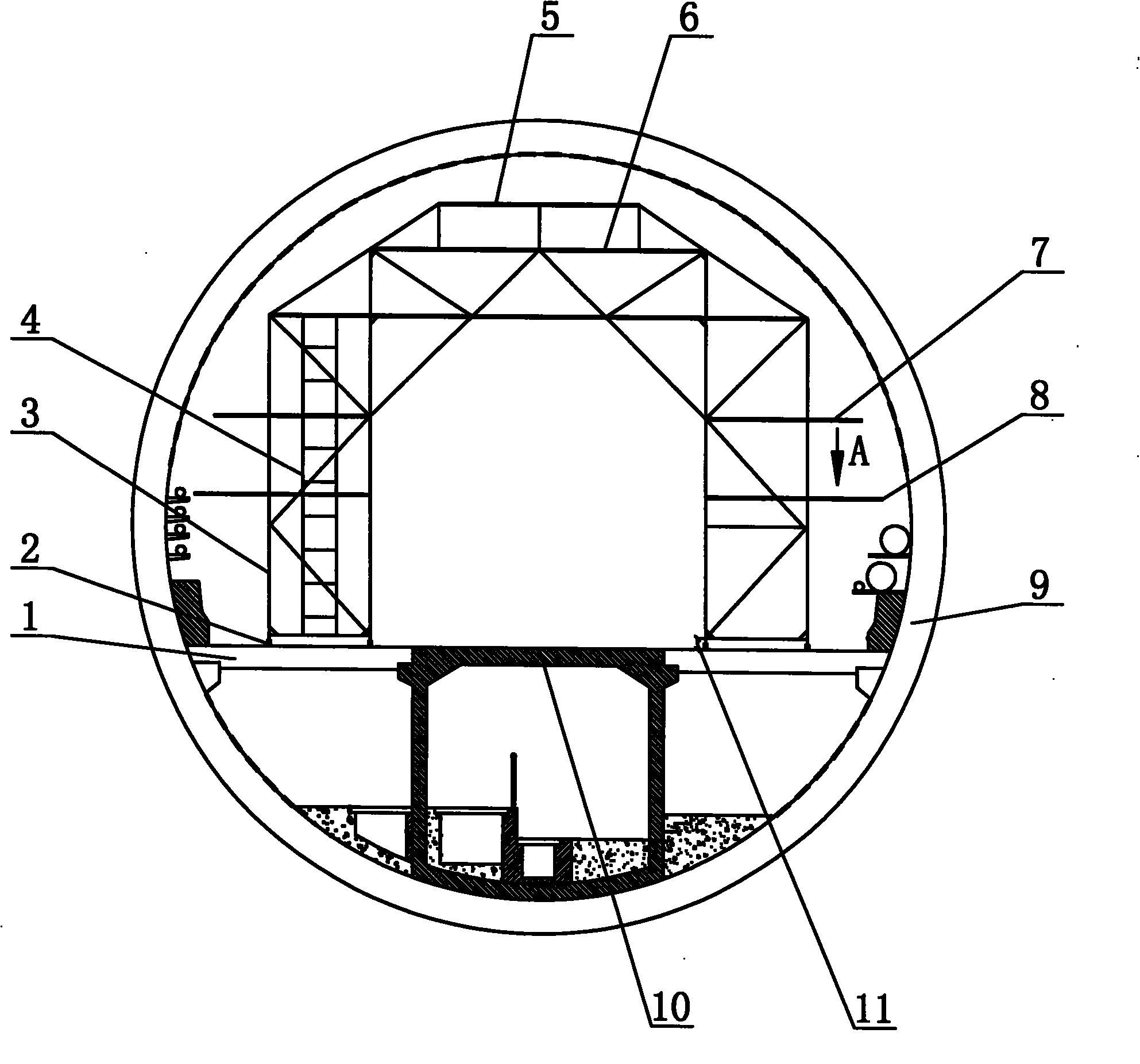 Segment caulking and hand hole blocking trolley for large-diameter shield tunnel