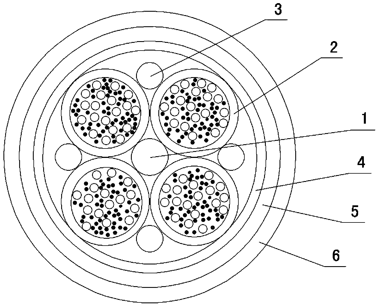 High-capacity and low-loss full-dry type optical cable