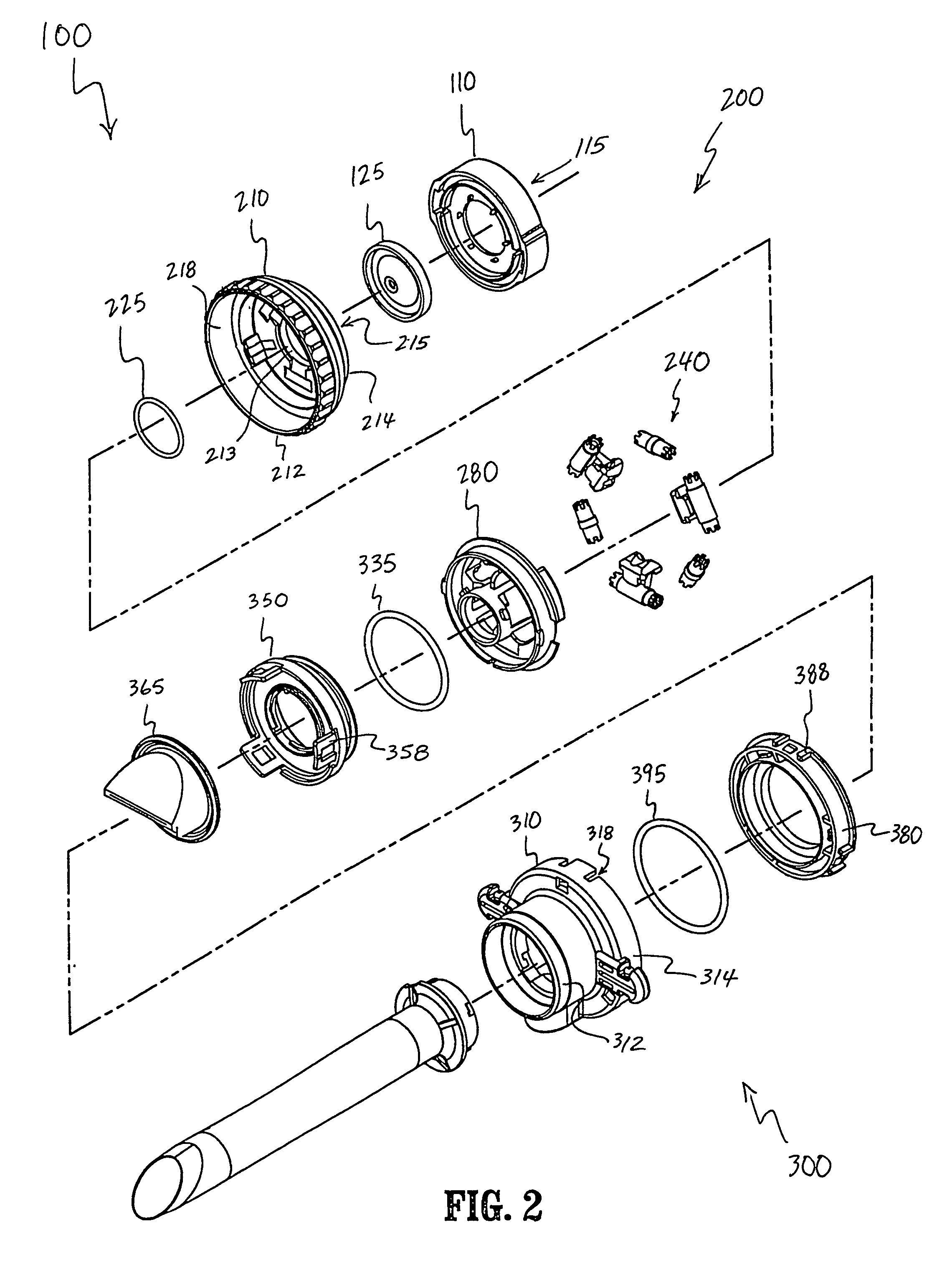 Valve assembly including diameter reduction structure for trocar