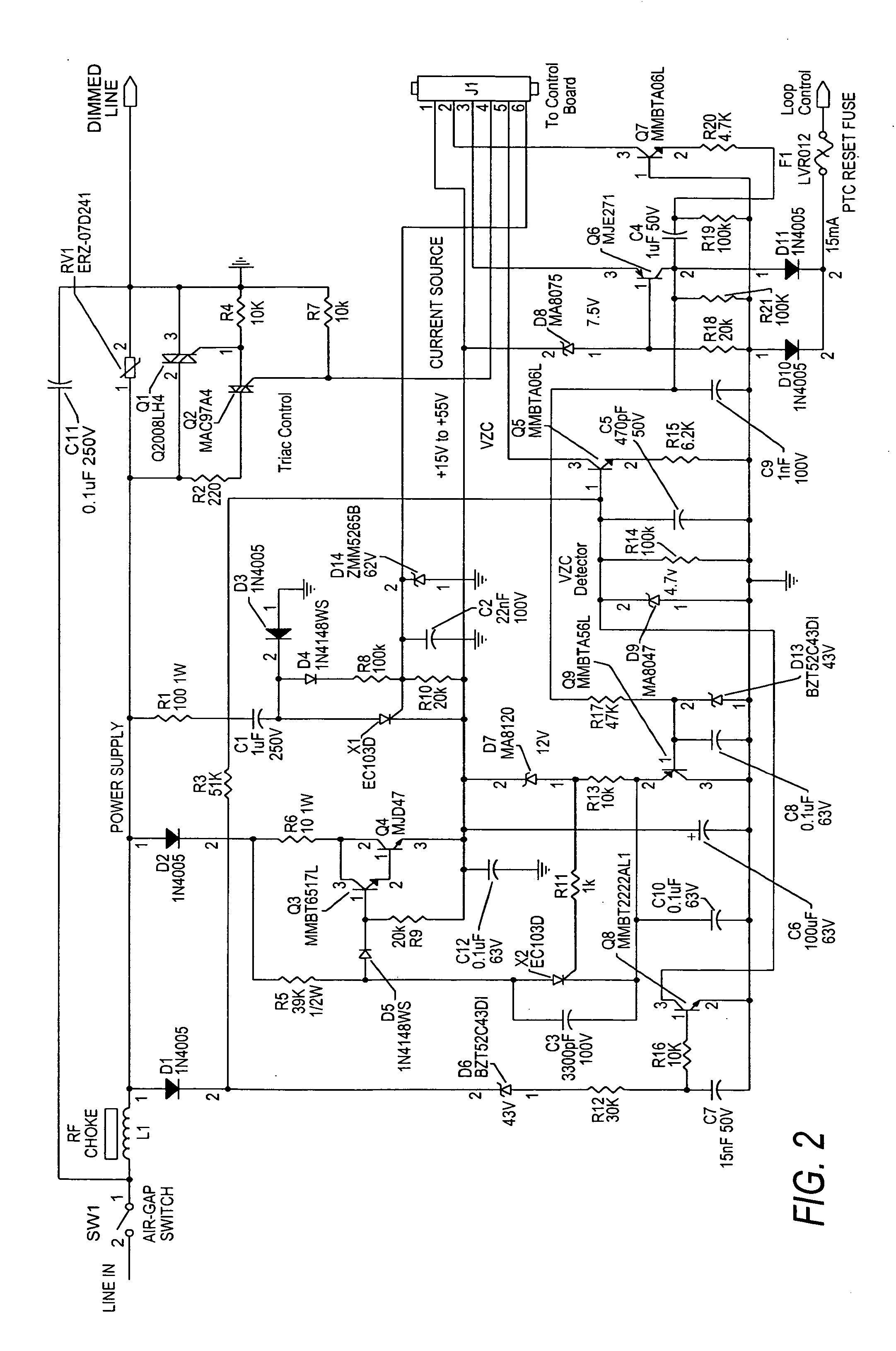 Dimmer control system with memory