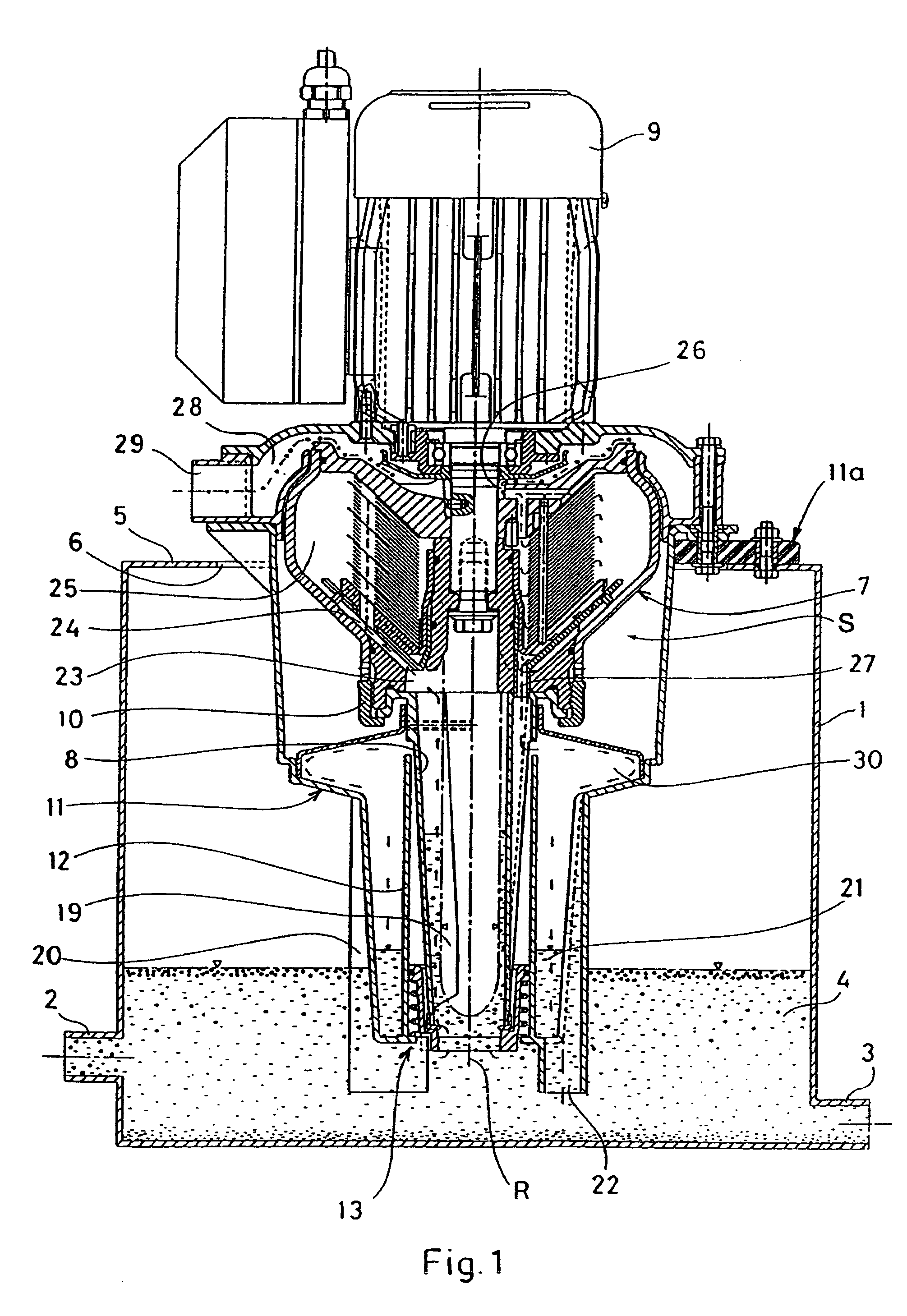 Separation device having a centrifugal rotor