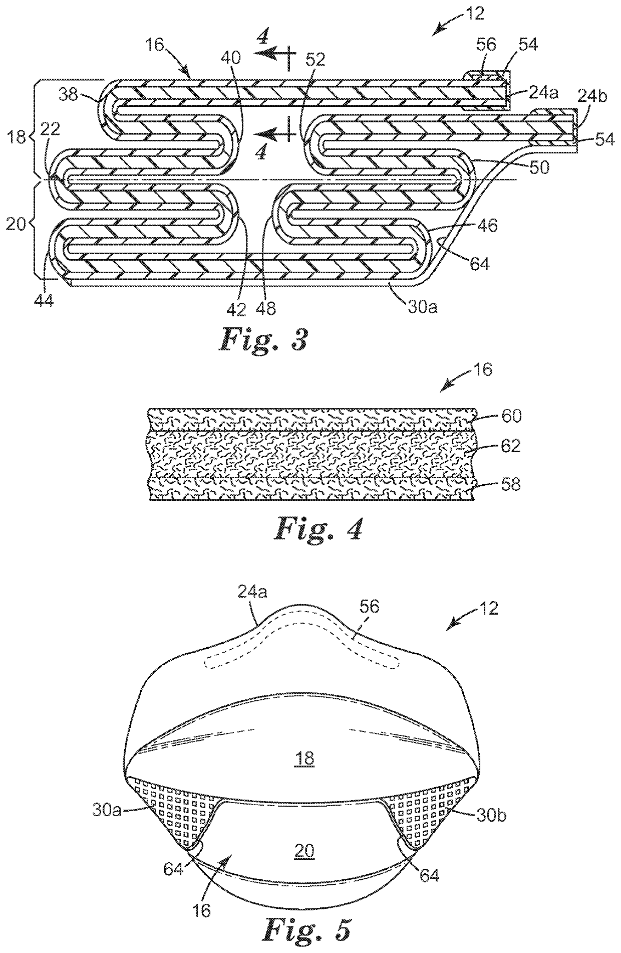 Filtering face-piece respirator having folded flange