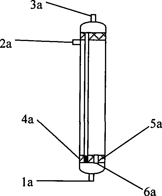 External pressure type hollow fiber film component and using method