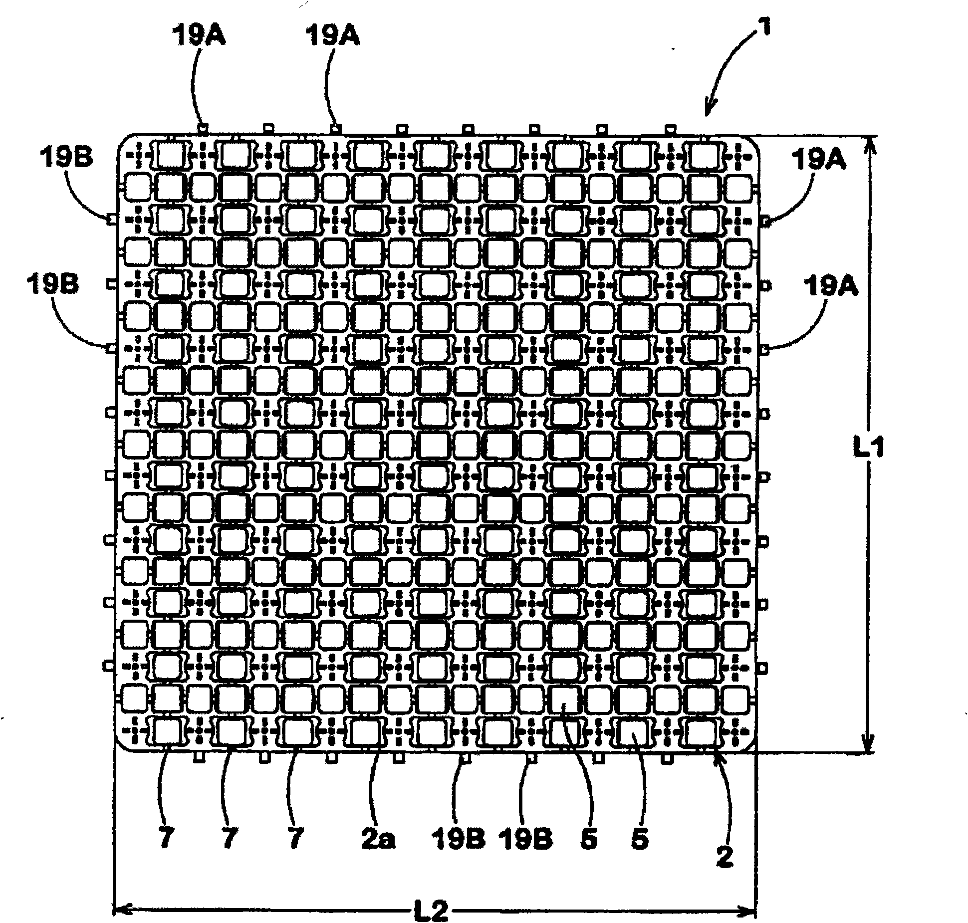 Spacing part for cooling body and air-conditioner pad using same