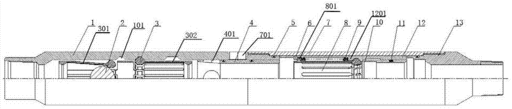 Infinite-level sectional reconstruction sliding sleeve device triggered by machinery or hydraulic pressure