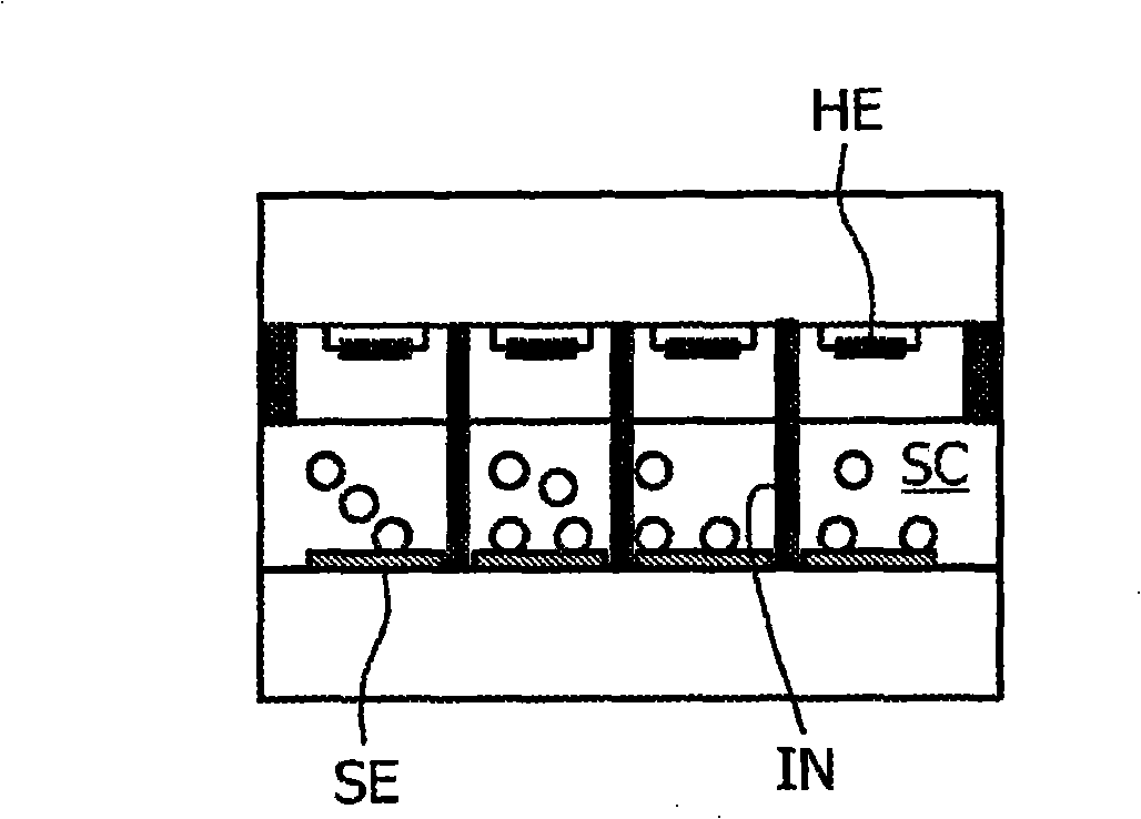 Microelectronic device with heating electrodes