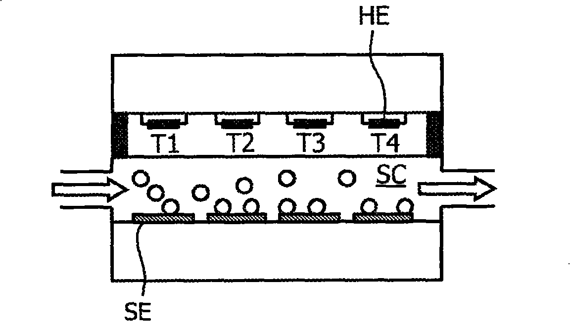 Microelectronic device with heating electrodes