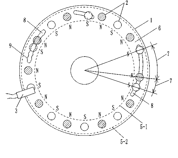 Booster bicycle provided with position rotary table type sensor provided with adjustable magnetic blocks