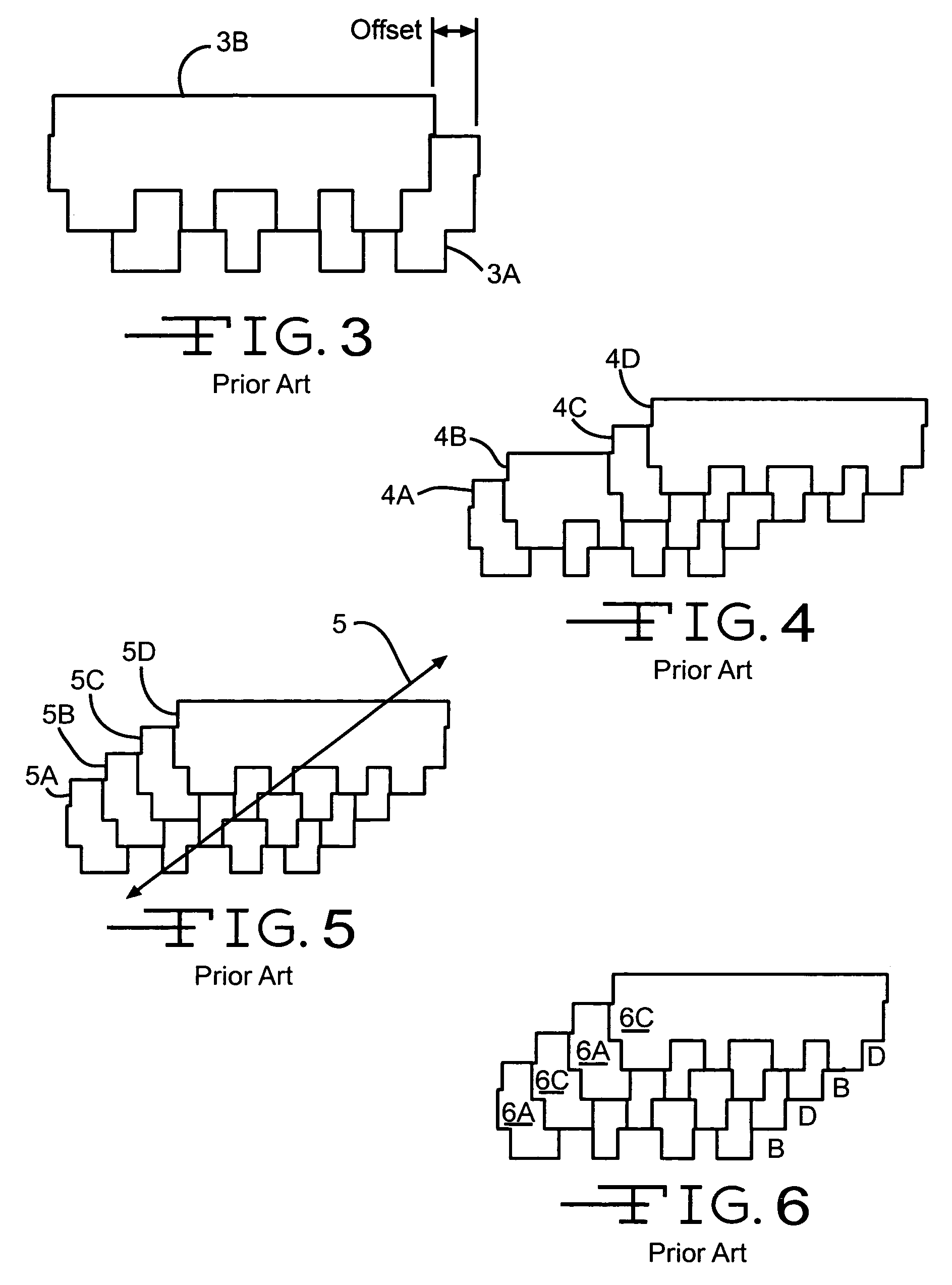 Three-around cutting pattern for title roofing material