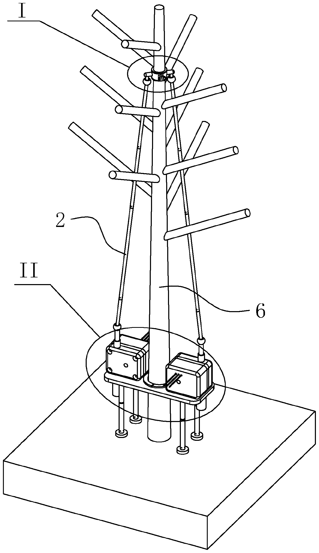 Power generation device capable of utilizing tree