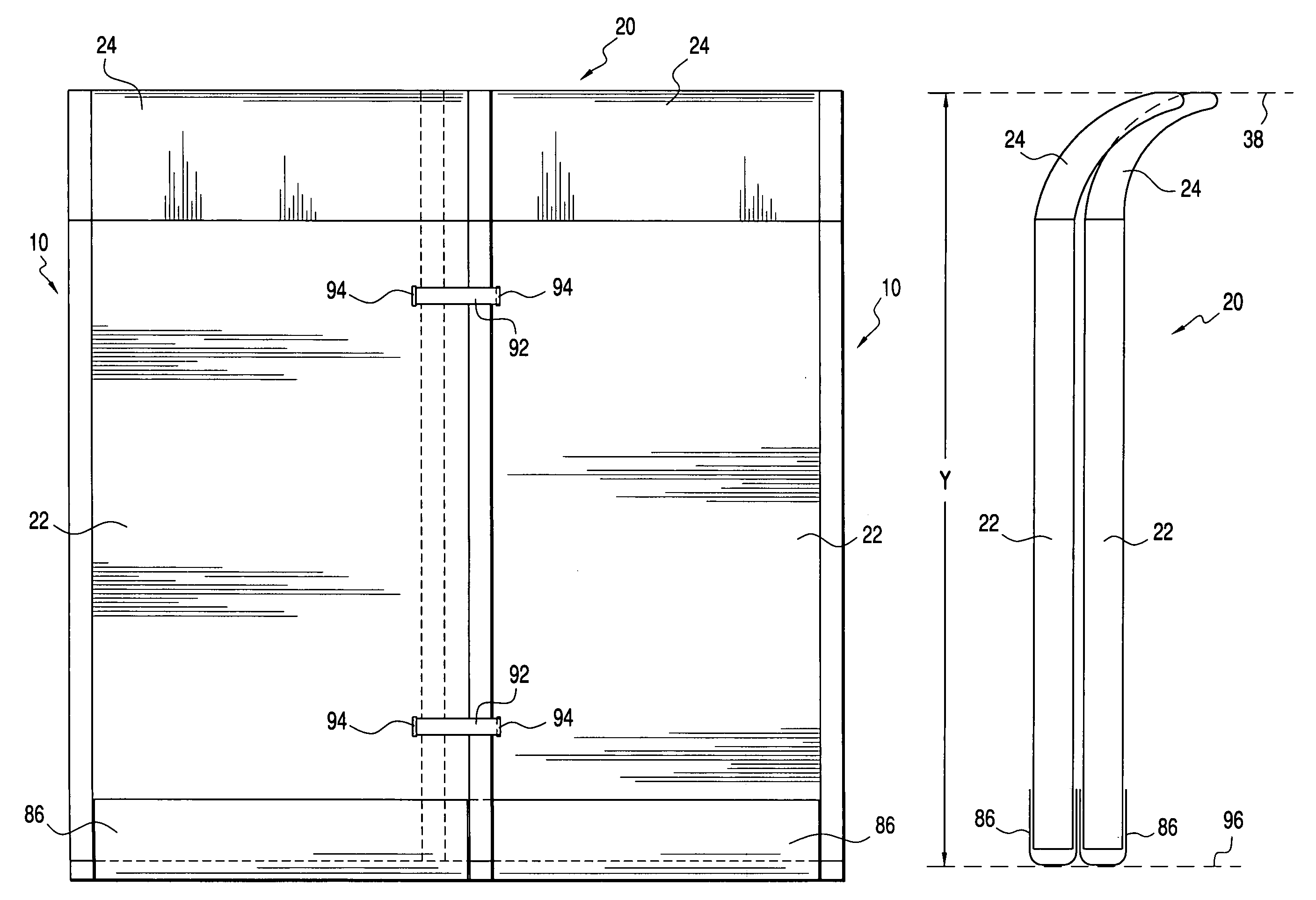Expandable/contractible universal thermal bulkhead structure for use within refrigerated cargo containers
