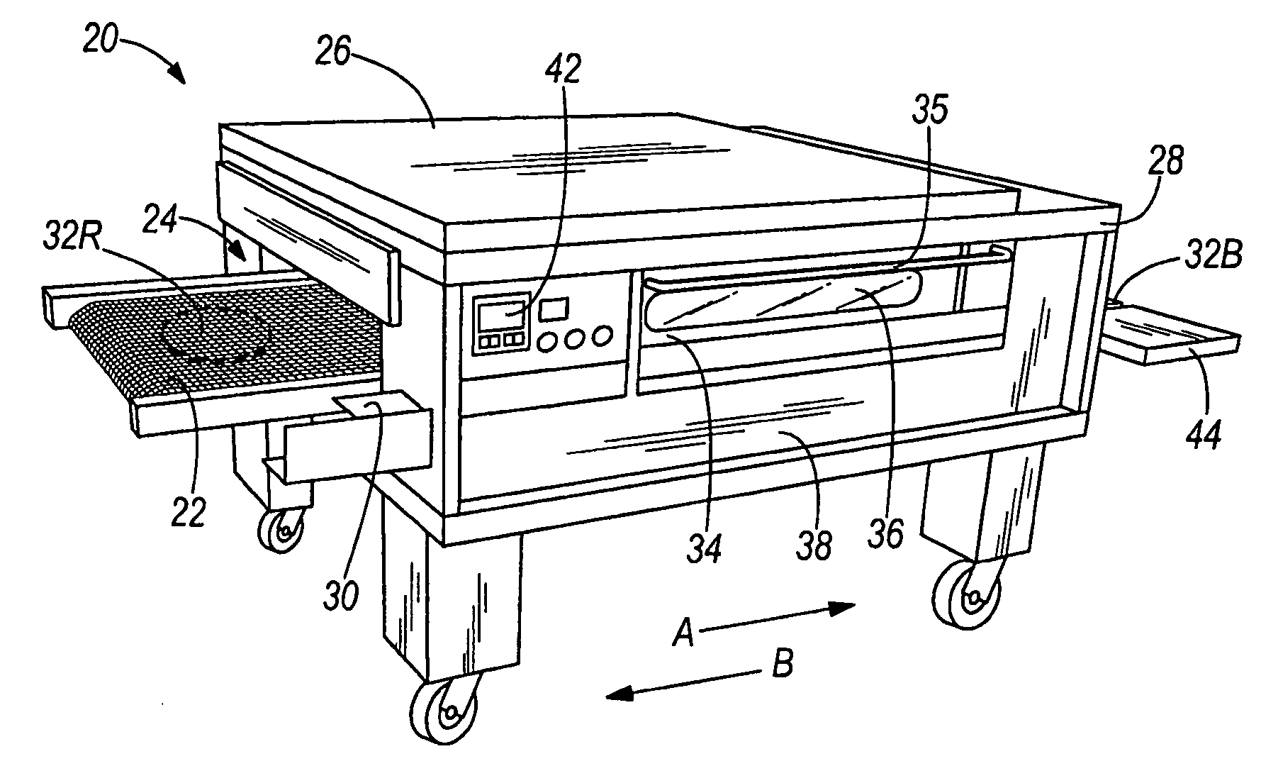 Conveyor oven apparatus and method