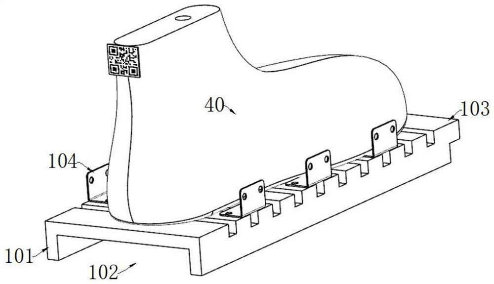 Automatic shoe tree storing and taking system and method based on industrial internet