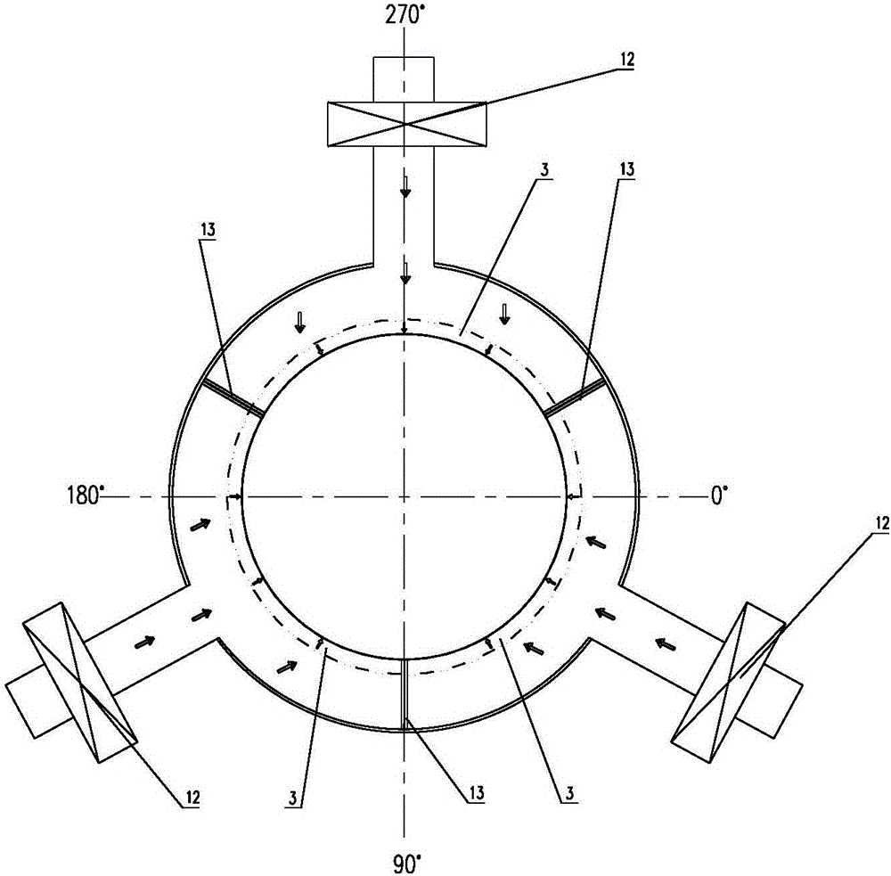 Multi-air-duct star-shaped air supply device of coke dry quenching oven and method for cooling coke in coke dry quenching oven